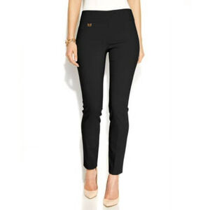 Alfani Women's 4S Black Stretchy Tummy-Control Pull-On Skinny Dress Pants NWT